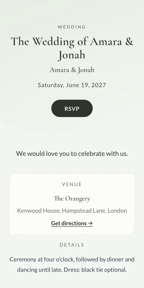 Fine Art Laurel wedding invitation template